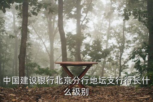 中國建設(shè)銀行北京分行地壇支行行長(zhǎng)什么級(jí)別
