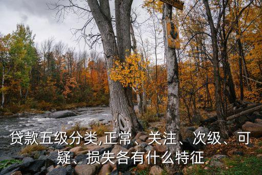 貸款五級分類,正常、關(guān)注、次級、可疑、損失各有什么特征