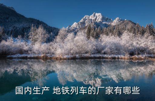 國(guó)內(nèi)生產(chǎn) 地鐵列車(chē)的廠(chǎng)家有哪些