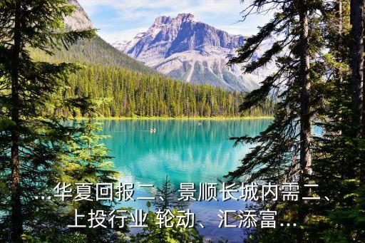 ...華夏回報(bào)二、景順長(zhǎng)城內(nèi)需二、上投行業(yè) 輪動(dòng)、匯添富...