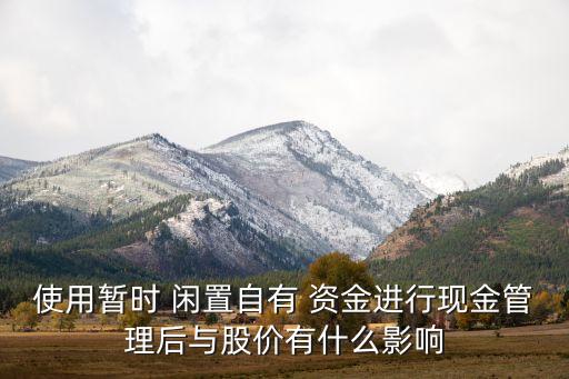 使用暫時 閑置自有 資金進(jìn)行現(xiàn)金管理后與股價有什么影響