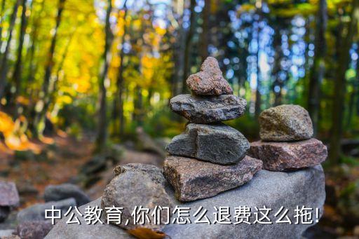  中公教育,你們?cè)趺赐速M(fèi)這么拖!