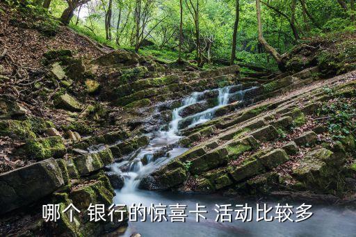 哪個(gè) 銀行的驚喜卡 活動比較多