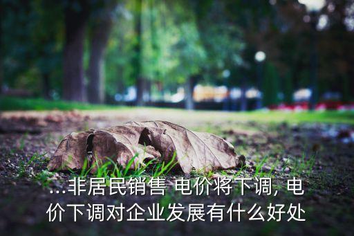 ...非居民銷售 電價(jià)將下調(diào), 電價(jià)下調(diào)對企業(yè)發(fā)展有什么好處