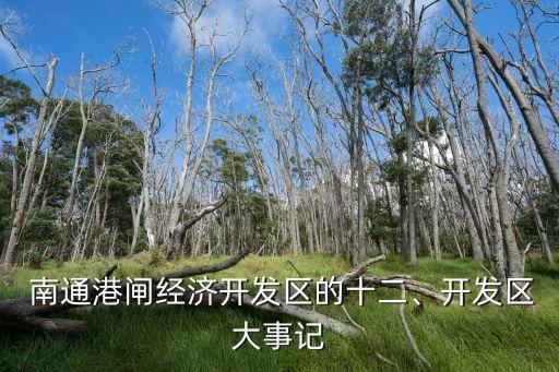  南通港閘經(jīng)濟(jì)開發(fā)區(qū)的十二、開發(fā)區(qū)大事記