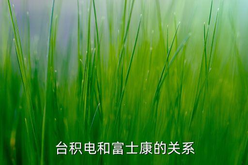  臺積電和富士康的關系