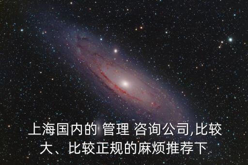  上海國(guó)內(nèi)的 管理 咨詢公司,比較大、比較正規(guī)的麻煩推薦下