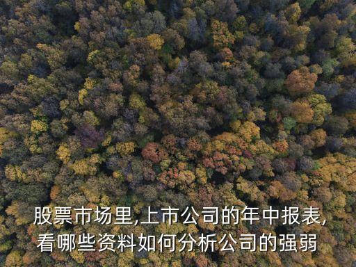  股票市場里,上市公司的年中報表,看哪些資料如何分析公司的強(qiáng)弱