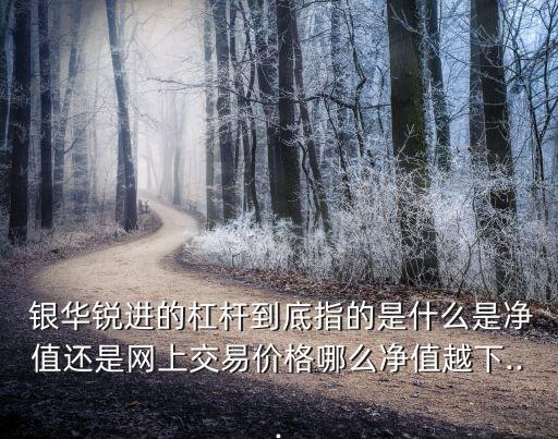  銀華銳進的杠桿到底指的是什么是凈值還是網上交易價格哪么凈值越下...