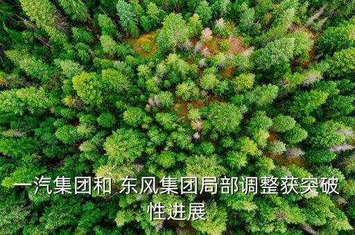一汽集團和 東風集團局部調(diào)整獲突破性進展
