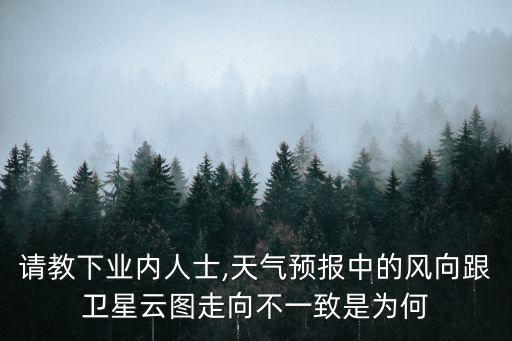 請教下業(yè)內人士,天氣預報中的風向跟衛(wèi)星云圖走向不一致是為何