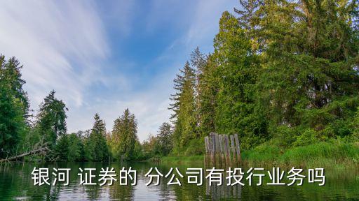 銀河 證券的 分公司有投行業(yè)務嗎