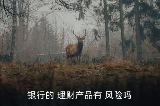 銀行的 理財產(chǎn)品有 風(fēng)險嗎
