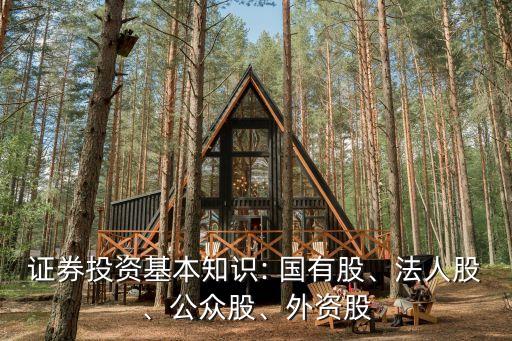 證券投資基本知識: 國有股、法人股、公眾股、外資股