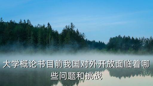 大學(xué)概論書目前我國(guó)對(duì)外開放面臨著哪些問(wèn)題和挑戰(zhàn)