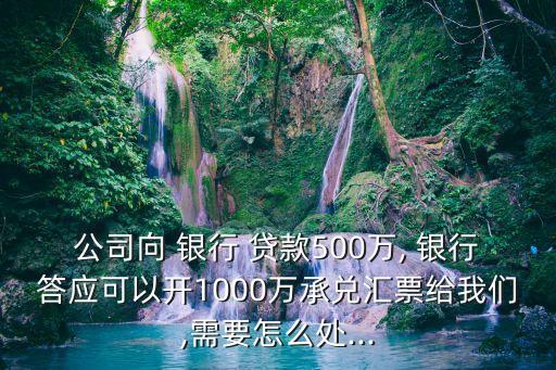 公司向 銀行 貸款500萬(wàn), 銀行答應(yīng)可以開1000萬(wàn)承兌匯票給我們,需要怎么處...