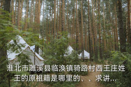  淮北市濉溪縣臨渙鎮(zhèn)騎路村西王莊姓王的原祖籍是哪里的、、求講...