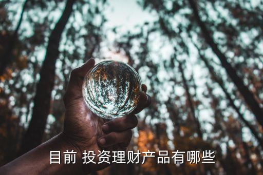 目前 投資理財產品有哪些