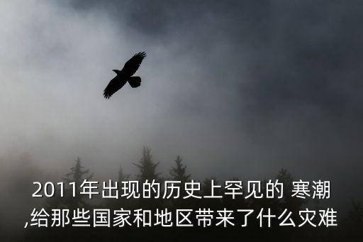 2011年出現(xiàn)的歷史上罕見(jiàn)的 寒潮,給那些國(guó)家和地區(qū)帶來(lái)了什么災(zāi)難