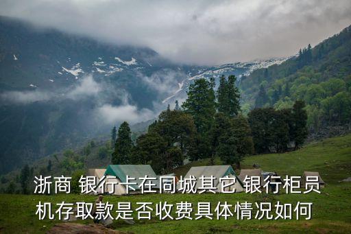  浙商 銀行卡在同城其它 銀行柜員機(jī)存取款是否收費具體情況如何