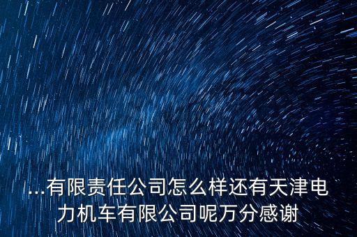 ...有限責(zé)任公司怎么樣還有天津電力機(jī)車有限公司呢萬(wàn)分感謝