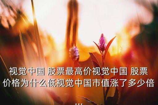 視覺中國(guó) 股票最高價(jià)視覺中國(guó) 股票價(jià)格為什么低視覺中國(guó)市值漲了多少倍...