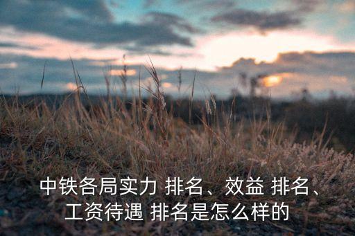  中鐵各局實(shí)力 排名、效益 排名、工資待遇 排名是怎么樣的