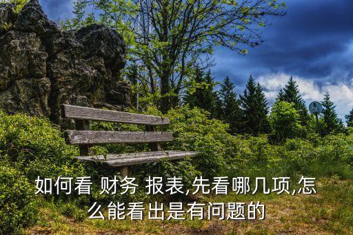 如何看 財(cái)務(wù) 報(bào)表,先看哪幾項(xiàng),怎么能看出是有問(wèn)題的