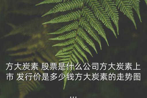方大炭素 股票是什么公司方大炭素上市 發(fā)行價(jià)是多少錢(qián)方大炭素的走勢(shì)圖...