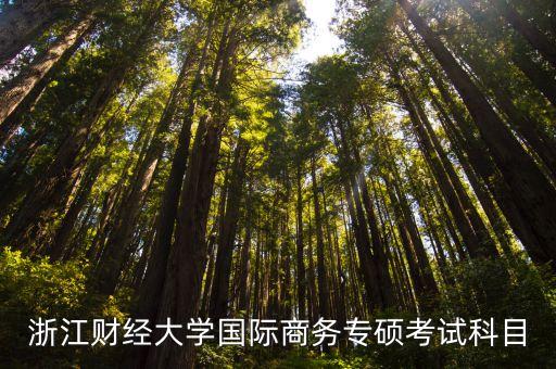 浙江財經(jīng)大學國際商務專碩考試科目
