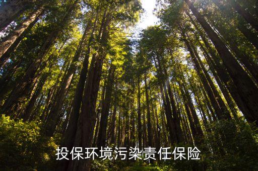 投保環(huán)境污染責任保險