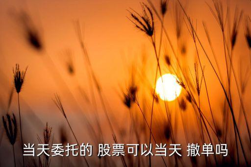 買(mǎi)股票撤單