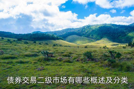  債券交易二級(jí)市場(chǎng)有哪些概述及分類