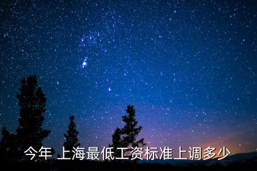 今年 上海最低工資標準上調(diào)多少