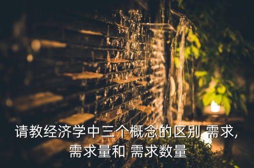 請教經(jīng)濟(jì)學(xué)中三個(gè)概念的區(qū)別 需求, 需求量和 需求數(shù)量