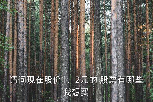 請問現(xiàn)在股價1、2元的 股票有哪些我想買