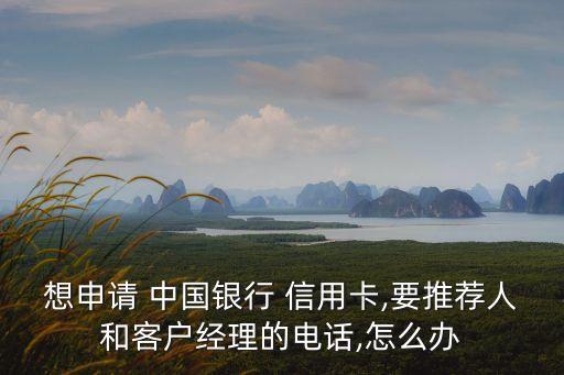 想申請(qǐng) 中國(guó)銀行 信用卡,要推薦人和客戶(hù)經(jīng)理的電話(huà),怎么辦