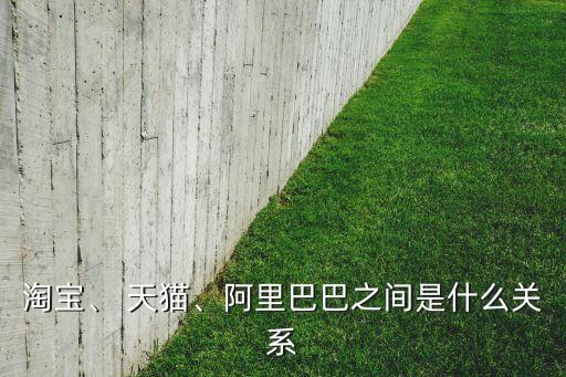 淘寶、 天貓、阿里巴巴之間是什么關系