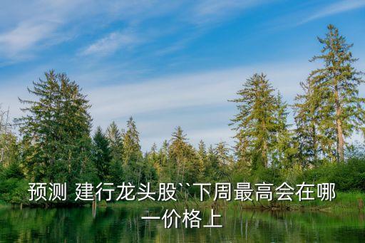 預(yù)測 建行龍頭股``下周最高會在哪一價(jià)格上