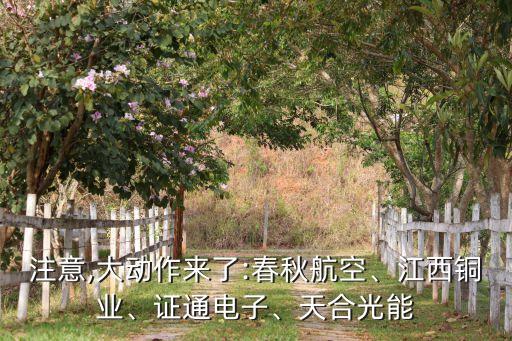 注意,大動作來了:春秋航空、江西銅業(yè)、證通電子、天合光能