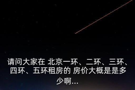 請(qǐng)問(wèn)大家在 北京一環(huán)、二環(huán)、三環(huán)、 四環(huán)、五環(huán)租房的 房?jī)r(jià)大概是是多少啊...