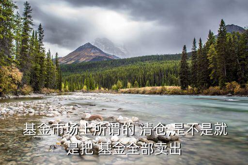  基金市場(chǎng)上所謂的 清倉,是不是就是把 基金全部賣出