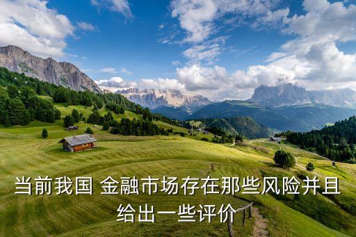 當(dāng)前我國 金融市場存在那些風(fēng)險(xiǎn)并且給出一些評價(jià)