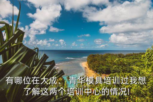 有哪位在大成、 青華模具培訓(xùn)過我想了解這兩個培訓(xùn)中心的情況!