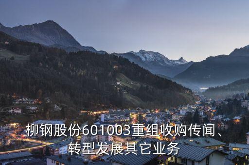 柳鋼股份601003重組收購傳聞、轉(zhuǎn)型發(fā)展其它業(yè)務(wù)