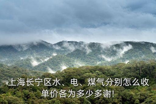  上海長(zhǎng)寧區(qū)水、電、煤氣分別怎么收單價(jià)各為多少多謝!