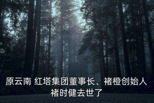 原云南 紅塔集團董事長、褚橙創(chuàng)始人褚時健去世了