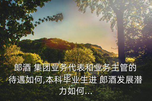 郎酒集團(tuán)銷(xiāo)售待遇怎么樣,郎酒銷(xiāo)售員工收入怎么樣