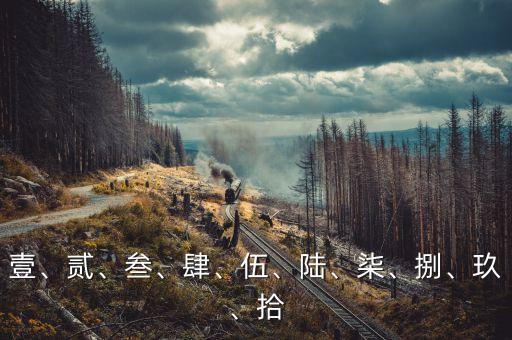 壹、貳、叁、肆、伍、陸、柒、捌、玖、拾