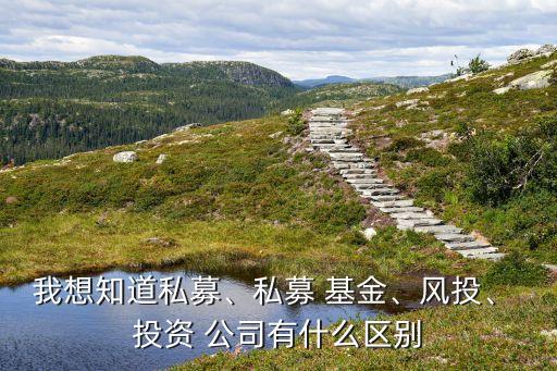 我想知道私募、私募 基金、風(fēng)投、 投資 公司有什么區(qū)別